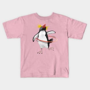 Hulahooping Penguin Kids T-Shirt